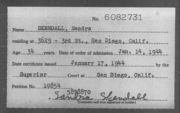 Skendall, Sandra - 1944