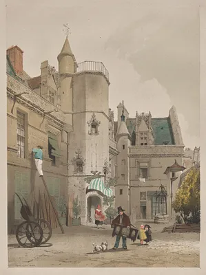 Picturesque Architecture in Paris, Ghent, Antwerp, Rouen:  Hôtel Cluny, Paris