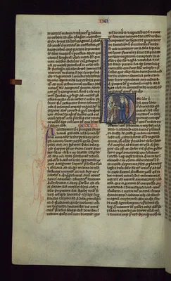 Historiated Initial ""H"" with Moses Speaking to the Israelites