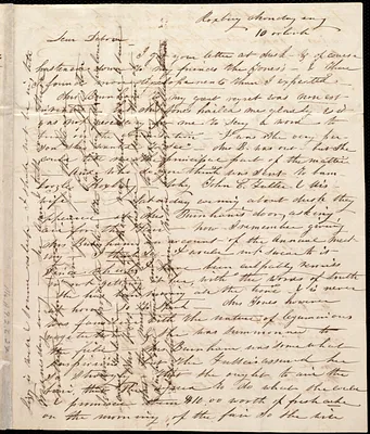Letter from Caroline Weston, Roxbury, [Mass.], to Debora Weston, Monday eve'g, [1837?], 10 o'clock