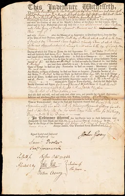 John Jackson indentured to apprentice with John Gray of Boston, 22 October 1766