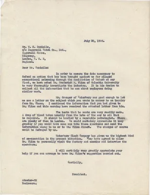 Letters Sent to E.S. Daniells, July 30, 1925