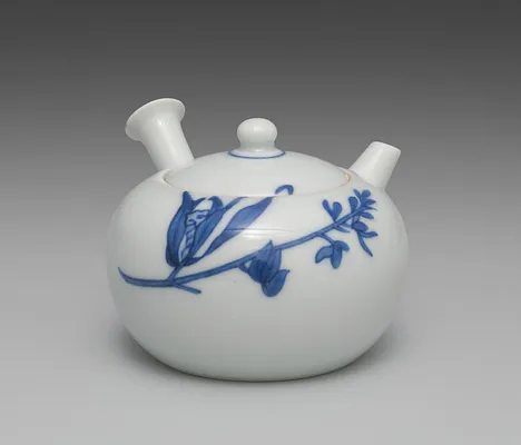 Teapot from Tea Set with Orchids