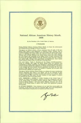 National African American History Month, February 2008