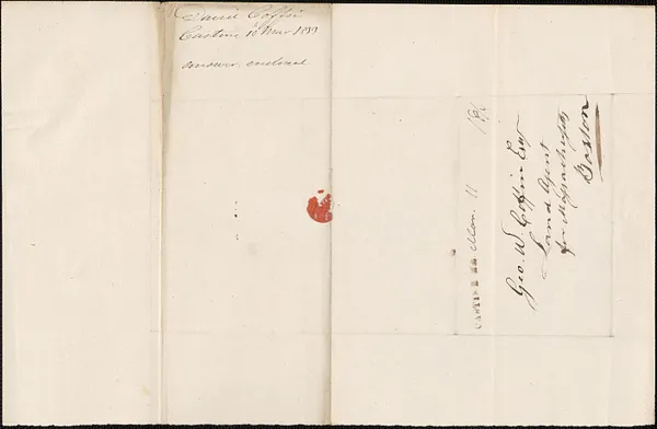 David Coffin to George Coffin, 10 March 1833