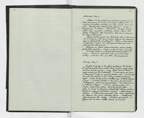 Handwritten journal entry for May 2, 1970-May 3, 1970