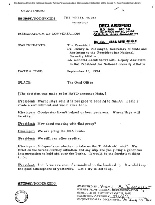 September 13, 1974 - Ford, Kissinger