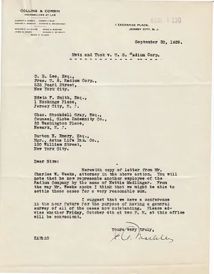 Letters Received to C.B. Lee, Edwin F. Smith, Chas. Stockdell Gray, Burton E. Emory, September 30, 1929