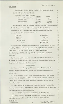 Memorandum for the Secretary of Defense - Subject: Temporary Reinforcement as a Berlin Deterrent (S)