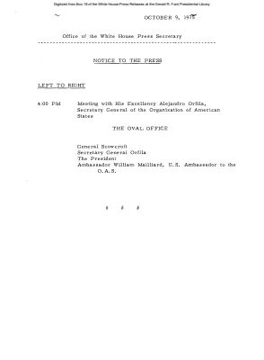 Participants in Meeting with Alejandro Orfila, Secretary General of the Organization of American States [Meeting Attendee List]