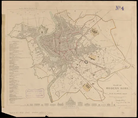 Plan of modern Rome