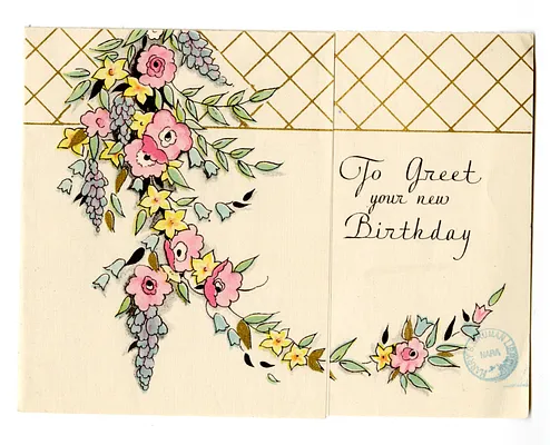 Birthday Card from Natalie and Frank Wallace to Bess W. Truman