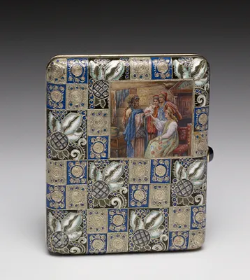 Cigarette Case with Miniature: The Fortune Teller