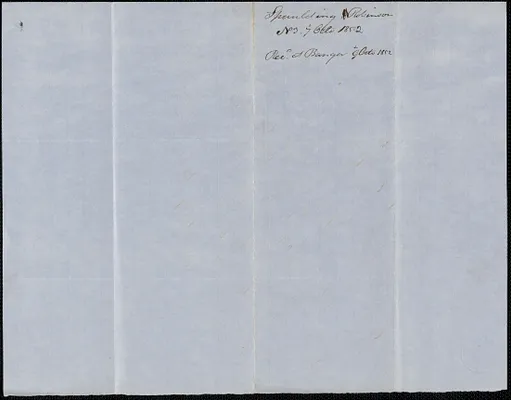 Spaulding and Robinson to George Coffin, 7 October 1852