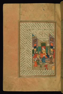 Sick Woman in Bed with her Attendants