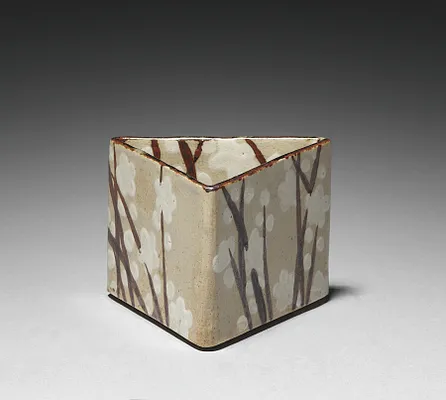 One of Five Serving Bowls (Mukozuke) with Prunus Design
