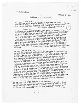 White House Press Release, Statement by President Harry S. Truman