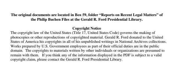 Reports on Recent Legal Matters