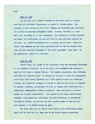 Notes re Chinese Affairs
