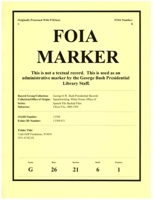 Utah GOP Fundraiser 9/18/91 [OA 8328] [4]