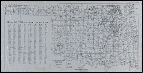 Oil and gas producing areas in Oklahoma