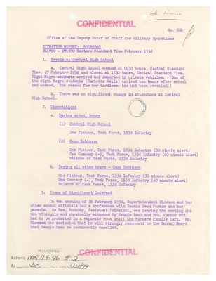 Situation Report 226 by the Office of the Deputy Chief of Staff for Military Operations