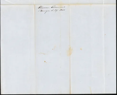 Warren Emmons to C.S. Clark, 12 April 1845