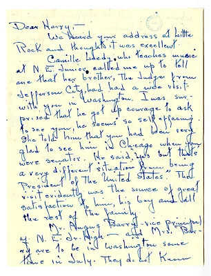 Letter from Mary Ethel Noland to Harry S. Truman