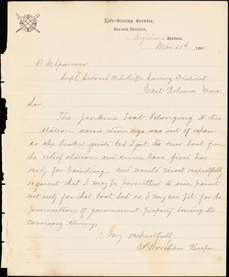 U.S. Coast Guard correspondence 1895-1904