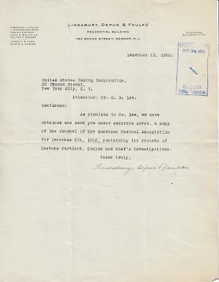 Letters Received to A. Roeder, December 23, 1925