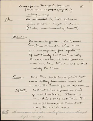Supplementary Motions for a New Trial - Fifth Motion: Hamilton, handwritten notes from hearings