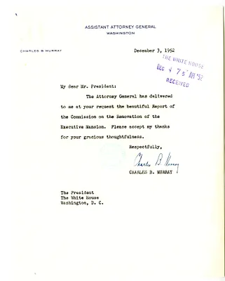 Letter from Charles B. Murray to President Harry S. Truman
