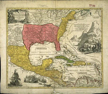 Regni Mexicani seu Novae Hispaniae, Ludovicianae, N. Angliae, Carolinae, Virginae et Pensylvaniae necnon insularum archipelagi Mexicani in America Septentrionali