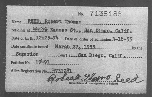Reed, Robert Thomas - 1955