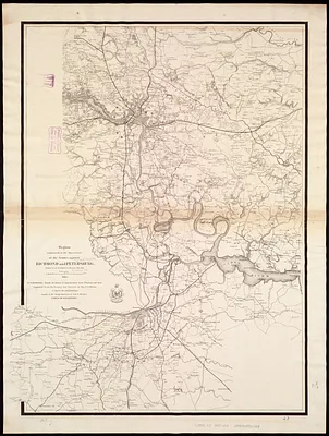 Region embraced in the operations of the armies against Richmond and Petersburg