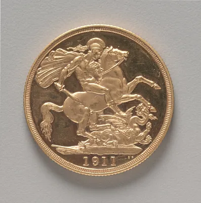 Two Pound Piece: St. George and the Dragon (reverse)