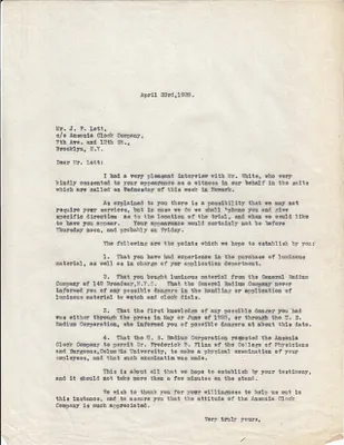 Letters Sent to J.F. Lott, April 23, 1928