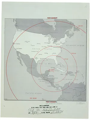 Map of Missile Range in Cuba