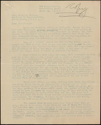 Helen G. and Axel Gerhard Dehly typed letter signed (copy) to Alvan T. Fuller, Auburndale, Mass., April 12, 1927