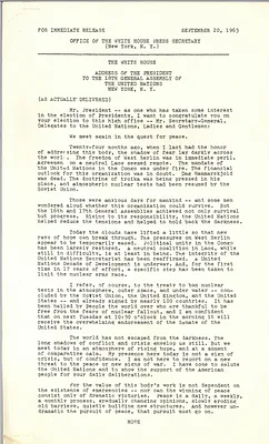 Address at 18th U.N. General Assembly, 20 September 1963