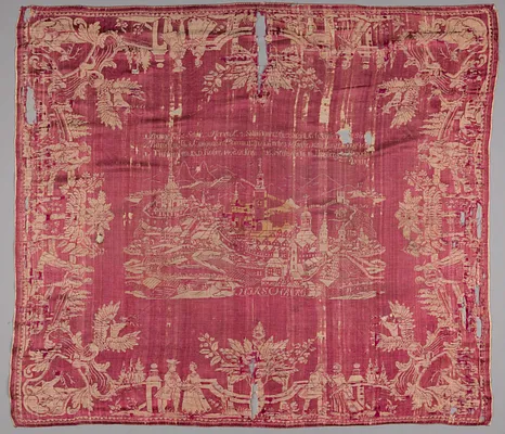 Square of Silk Damask