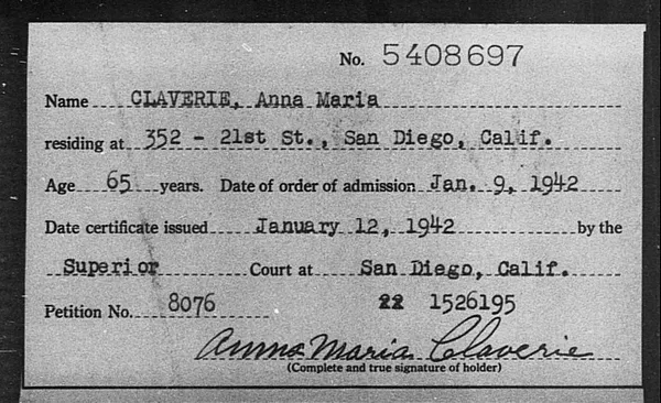 Claverie, Anna Maria - 1942