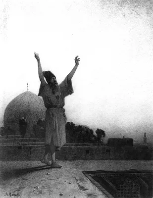 Muslim on Housetop at Prayer