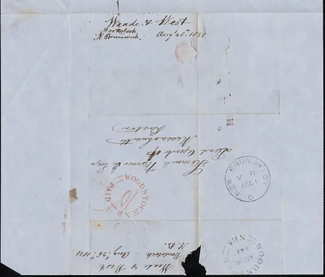 George Weade and George West to Samuel Warner, 26 August 1851