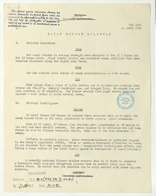 Memorandum, Daily Korean Bulletin