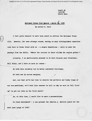 National Press Club, March 25, 1965