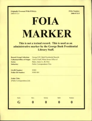 [Public Correspondence] [6]