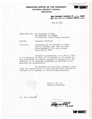 Memorandum from James Lay to Secretary of State Dean Acheson, Secretary of Defense General George C. Marshall, and the Chairman of the Atomic Energy Commission