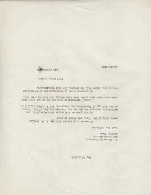 Letters Sent to Dr. James H. Brothers, May 26, 1930