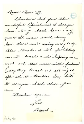 Letter from David Wallace to Bess W. Truman